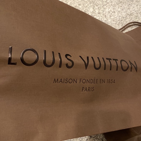 Louis Vuitton LV large brown paper gift tote shopping bags - Picture 3 of 10